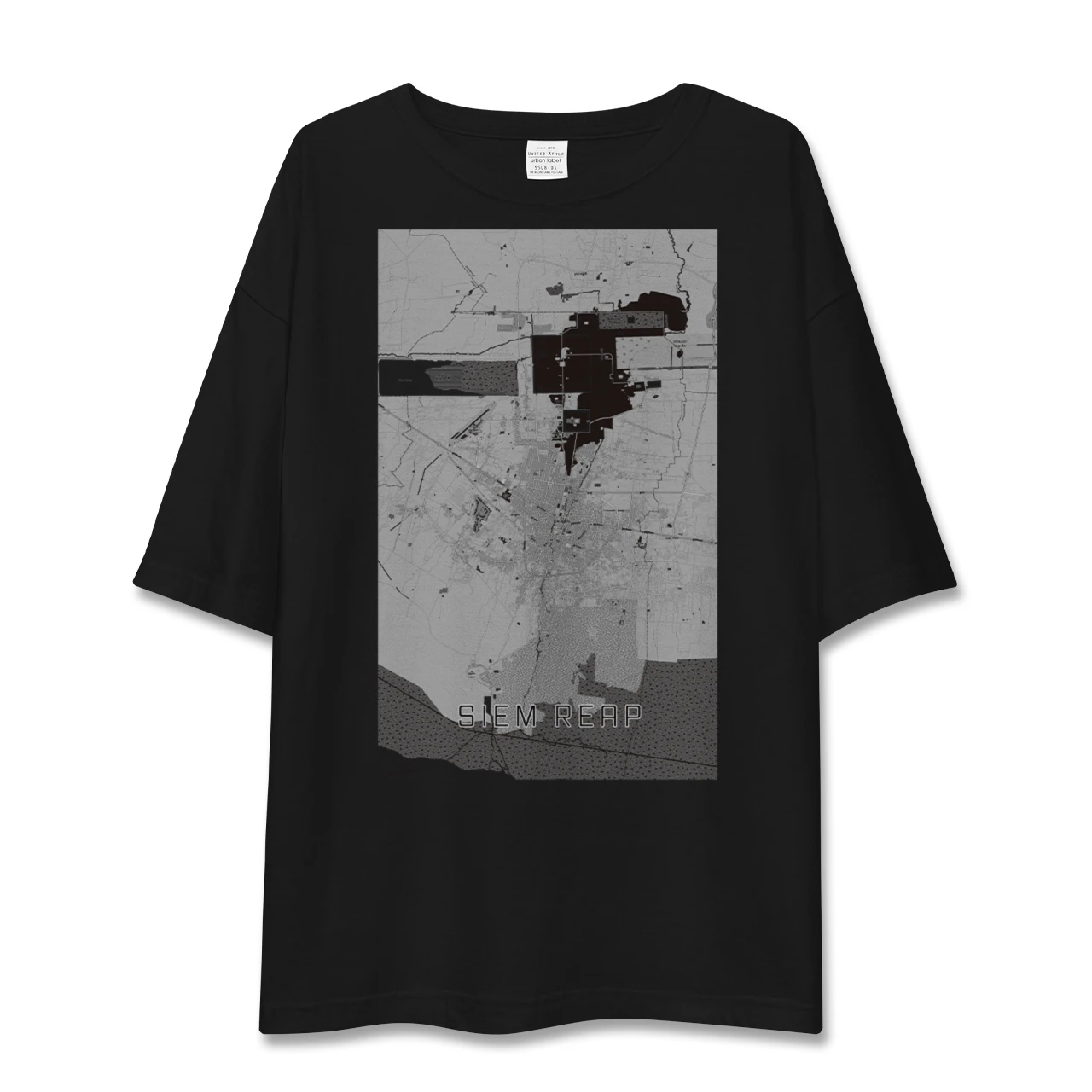 【シェムリアップ(カンボジア)】地図柄ビッグシルエットTシャツ