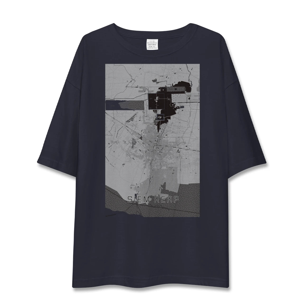 【シェムリアップ(カンボジア)】地図柄ビッグシルエットTシャツ