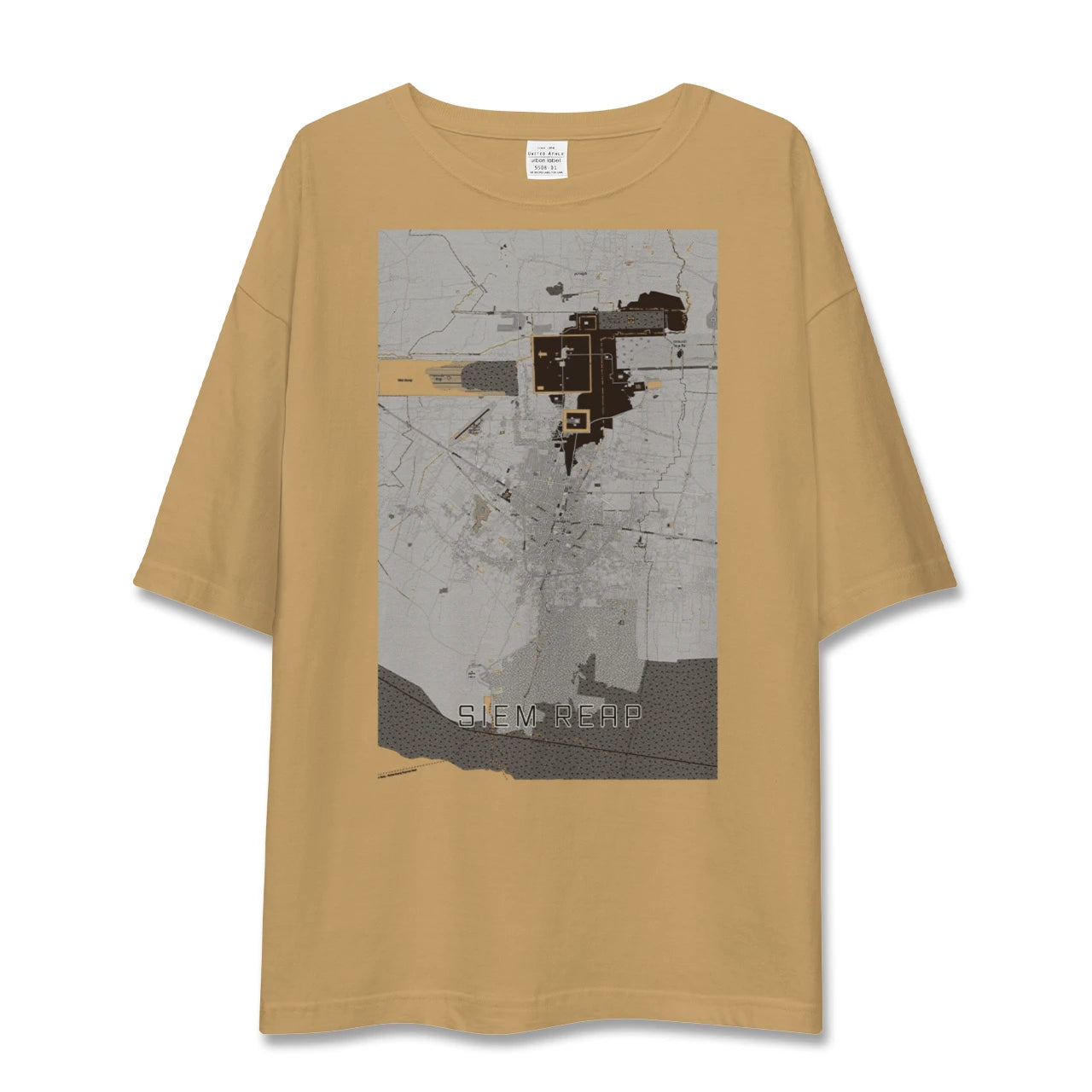 【シェムリアップ(カンボジア)】地図柄ビッグシルエットTシャツ