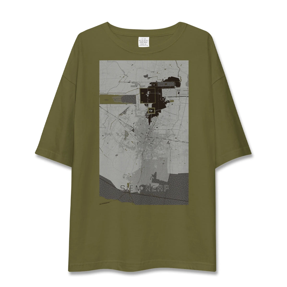 【シェムリアップ(カンボジア)】地図柄ビッグシルエットTシャツ