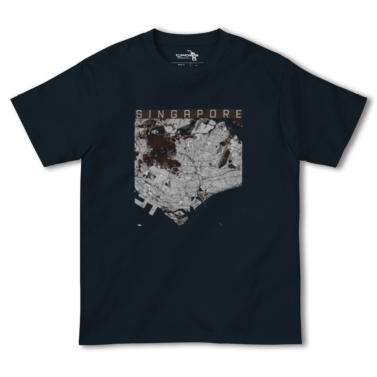 【シンガポール】地図柄ヘビーウェイトTシャツ