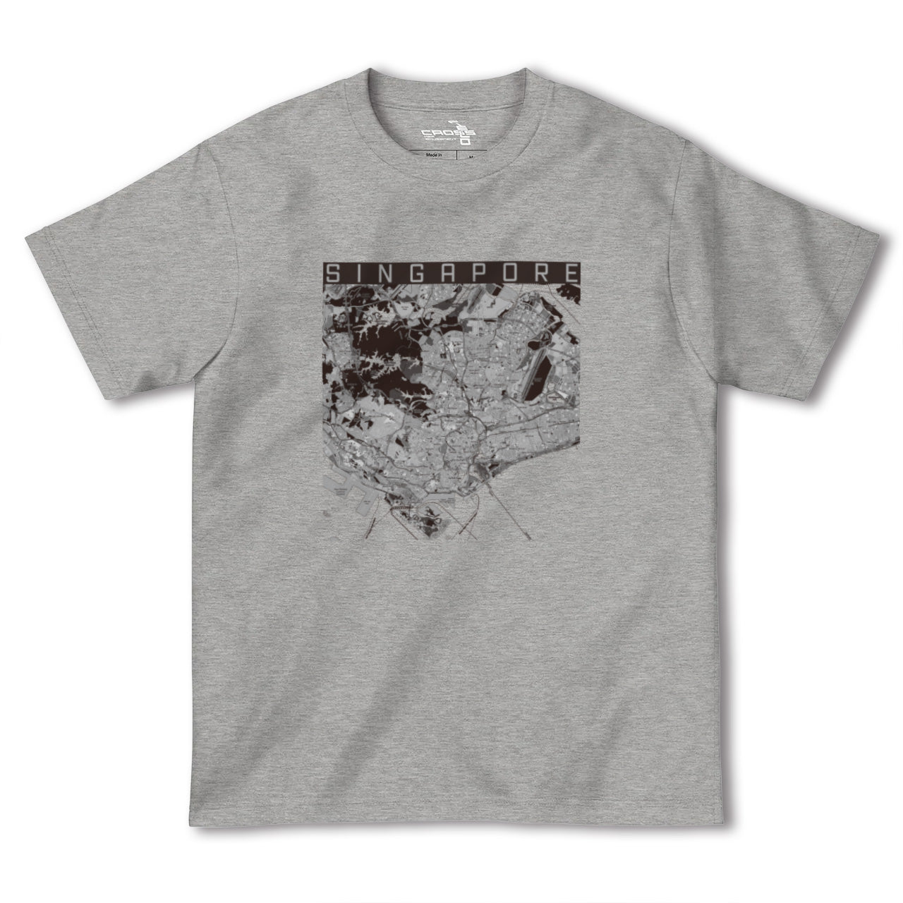【シンガポール】地図柄ヘビーウェイトTシャツ