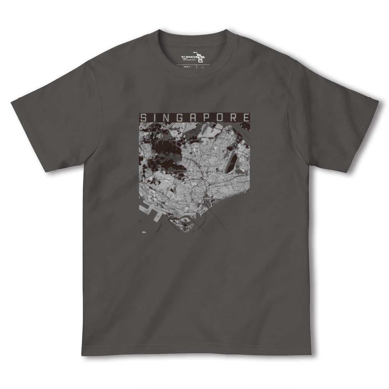 【シンガポール】地図柄ヘビーウェイトTシャツ