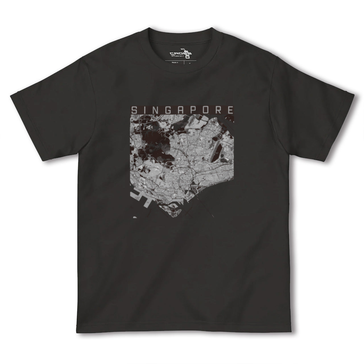 【シンガポール】地図柄ヘビーウェイトTシャツ