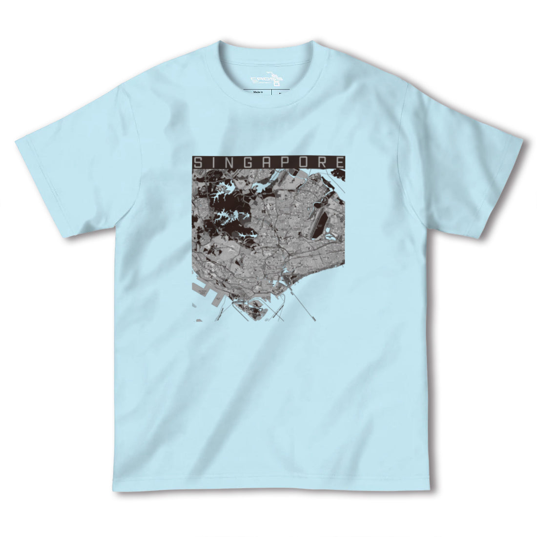 【シンガポール】地図柄ヘビーウェイトTシャツ