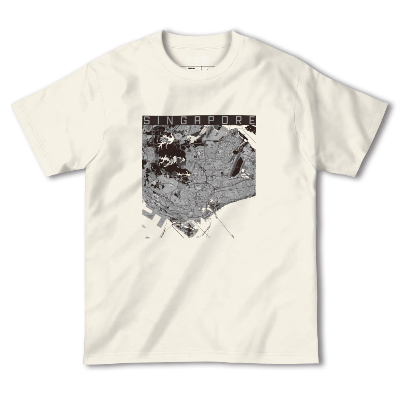 【シンガポール】地図柄ヘビーウェイトTシャツ