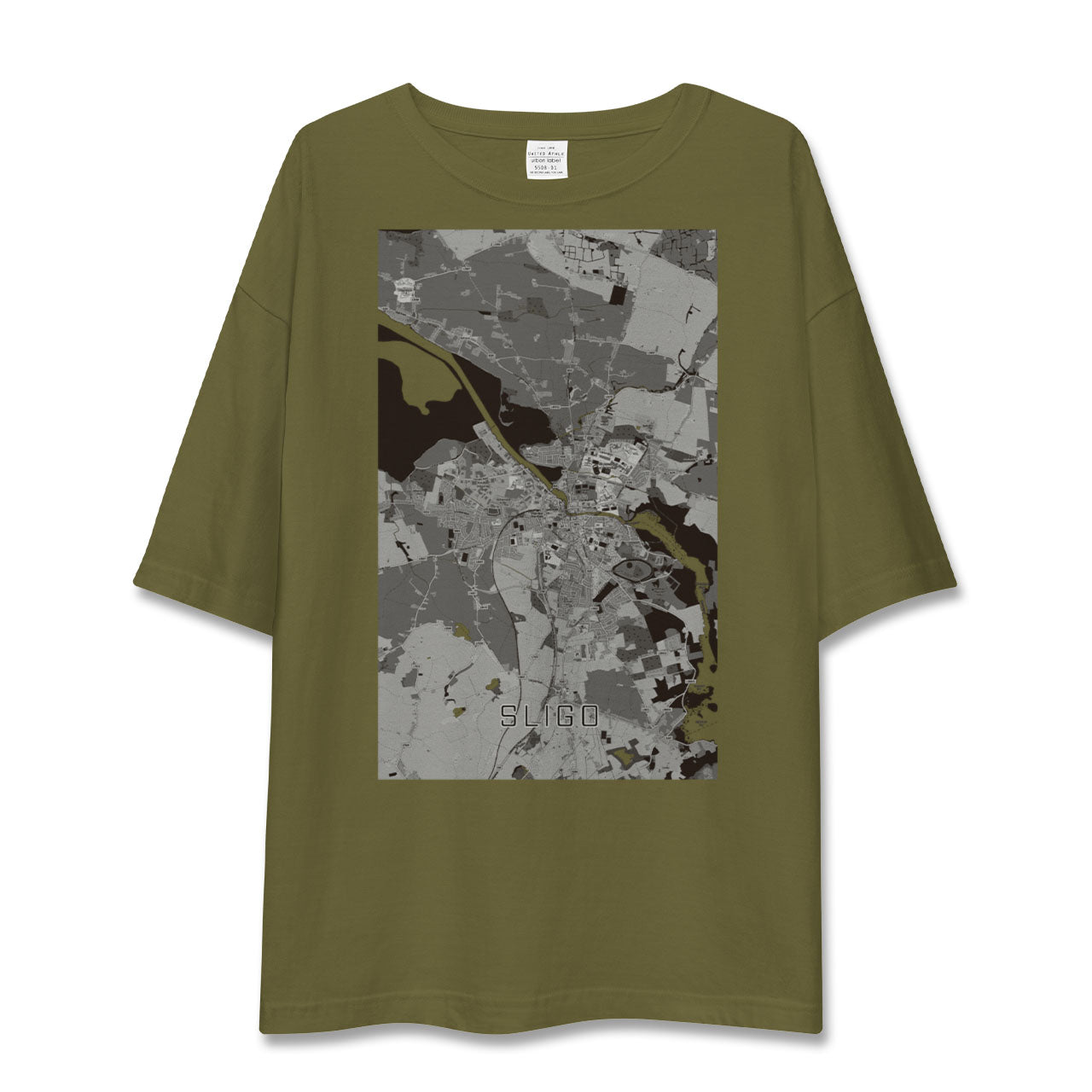 【スライゴ(アイルランド)】地図柄ビッグシルエットTシャツ