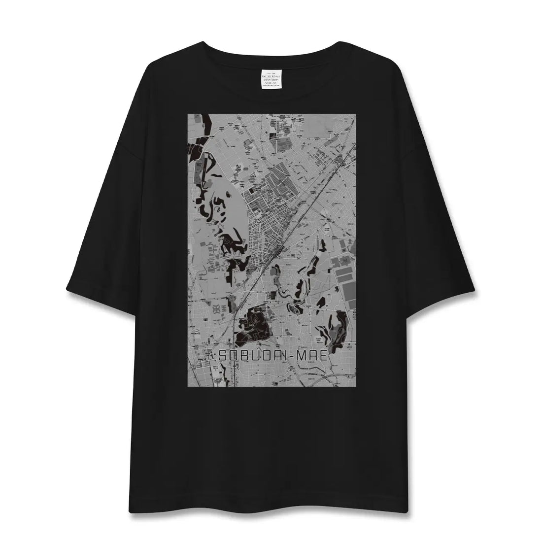 【相武台前(神奈川県)】地図柄ビッグシルエットTシャツ