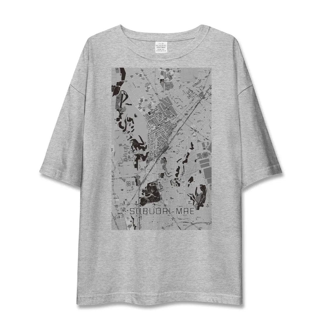 【相武台前(神奈川県)】地図柄ビッグシルエットTシャツ