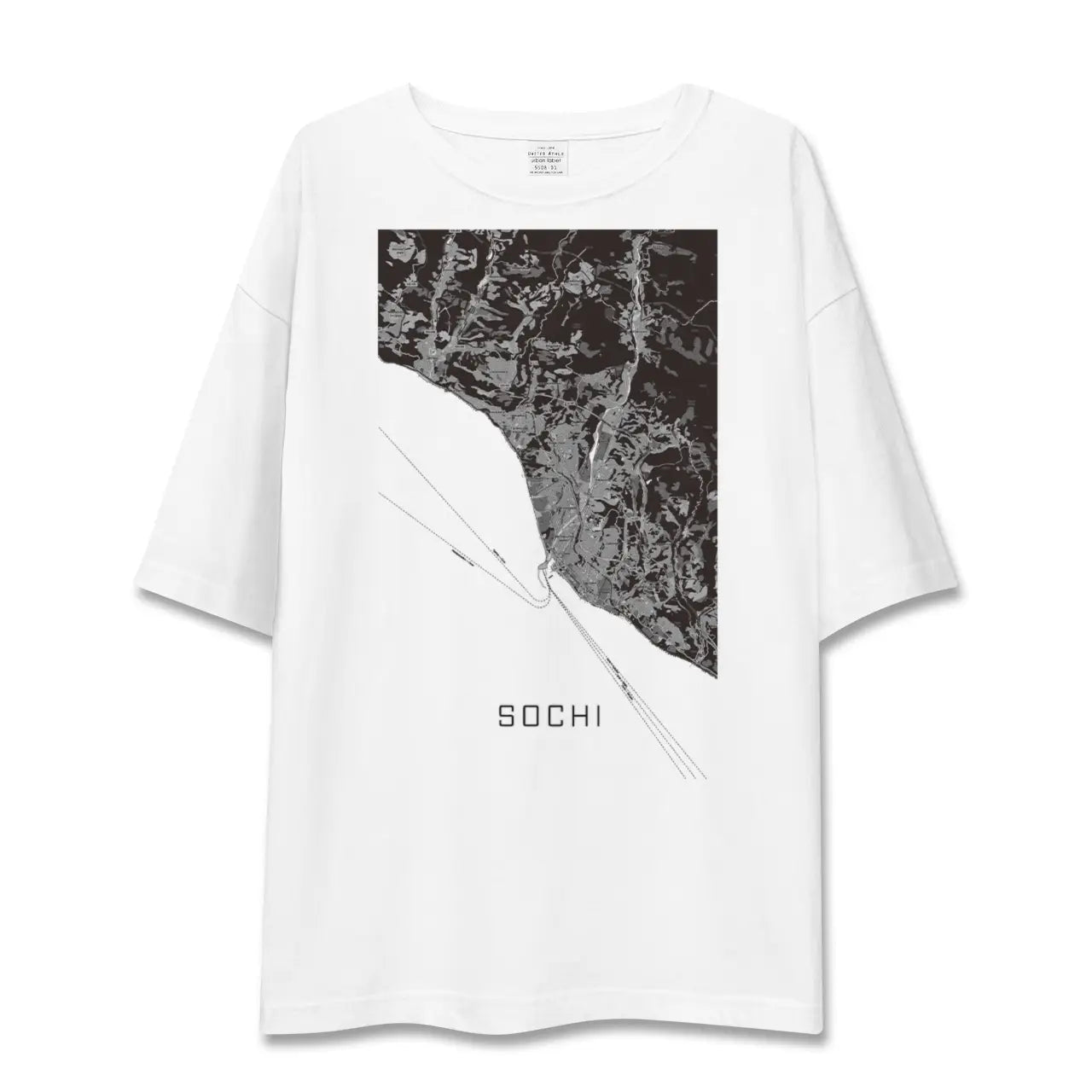 【ソチ(ロシア)】地図柄ビッグシルエットTシャツ
