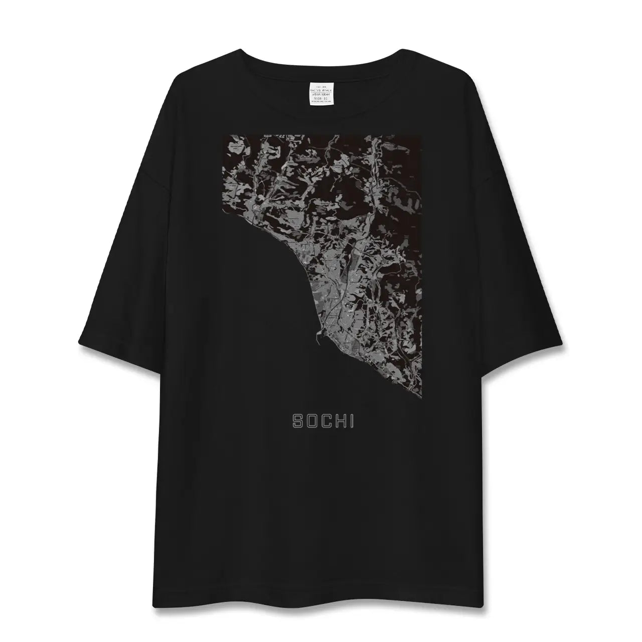 【ソチ(ロシア)】地図柄ビッグシルエットTシャツ