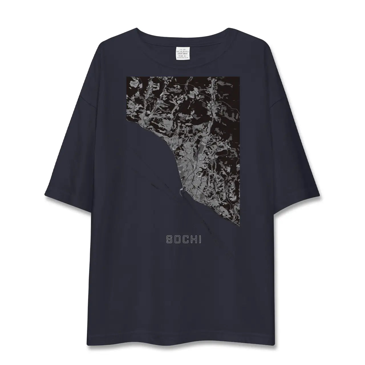 【ソチ(ロシア)】地図柄ビッグシルエットTシャツ