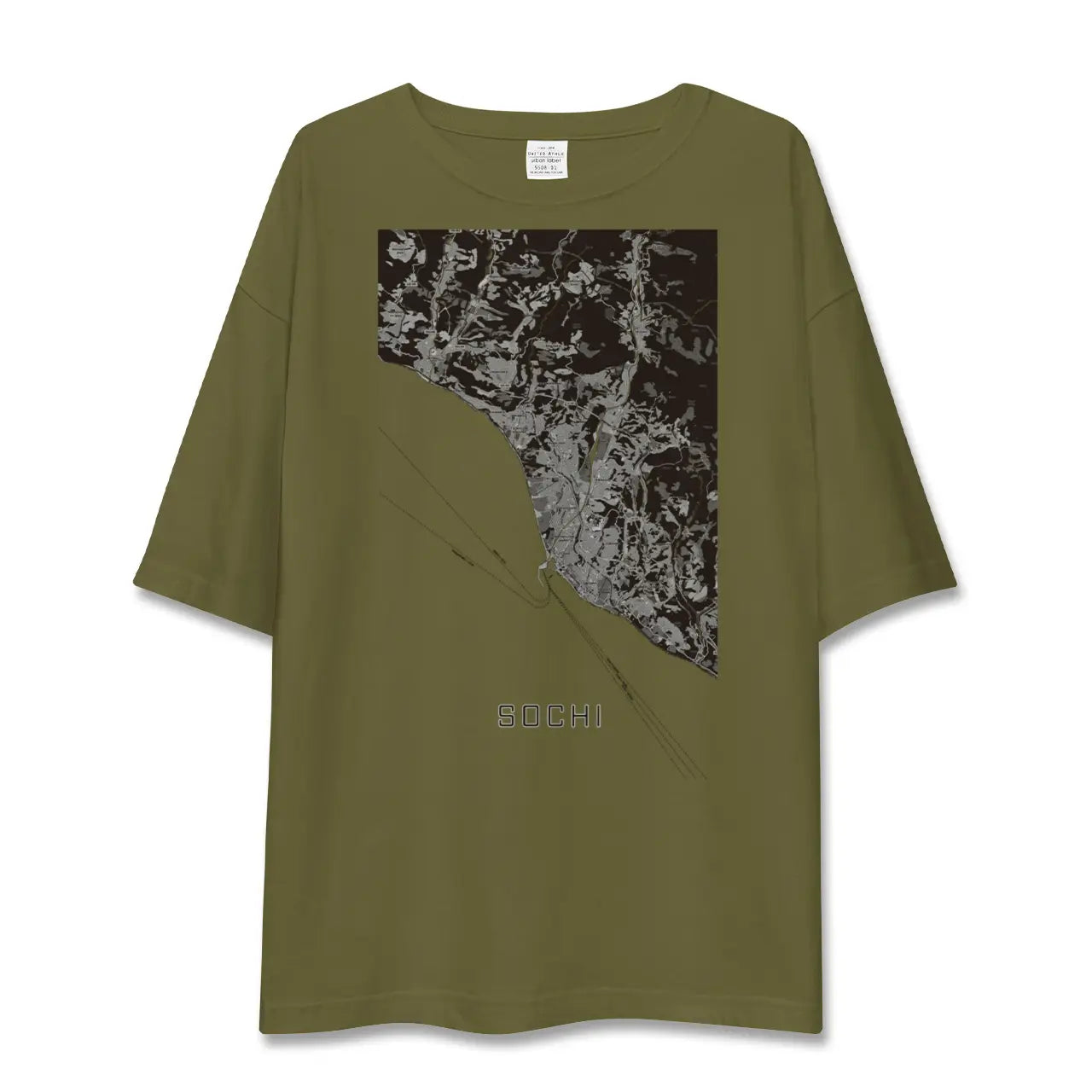 【ソチ(ロシア)】地図柄ビッグシルエットTシャツ