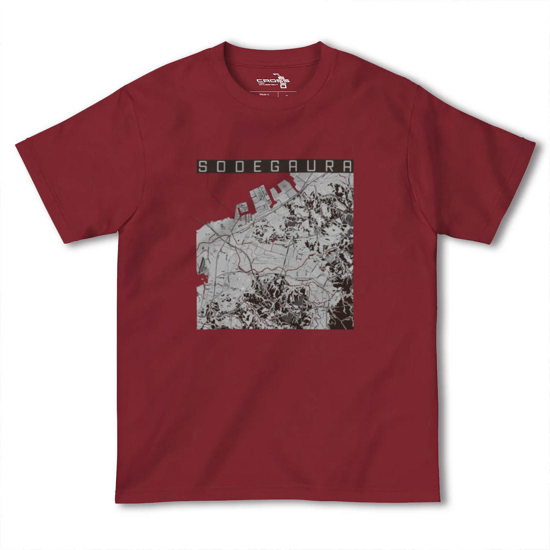 【袖ケ浦(千葉県)】地図柄ヘビーウェイトTシャツ