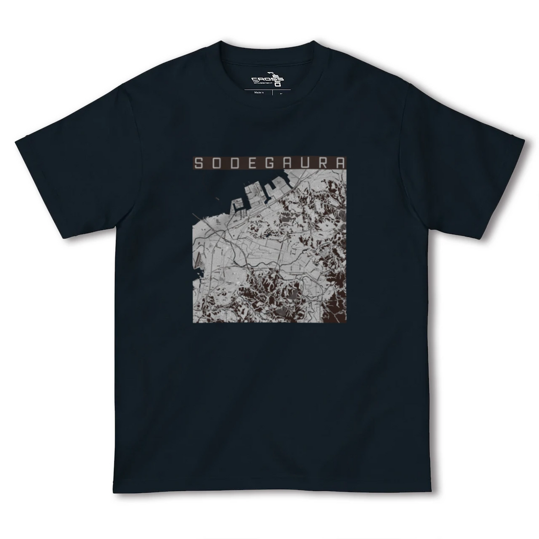 【袖ケ浦(千葉県)】地図柄ヘビーウェイトTシャツ