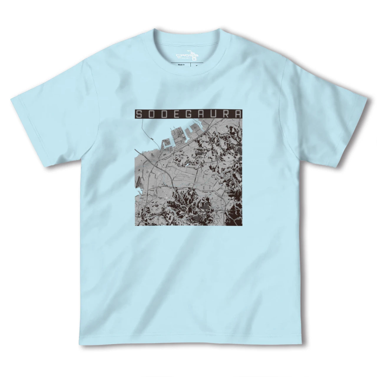 【袖ケ浦(千葉県)】地図柄ヘビーウェイトTシャツ