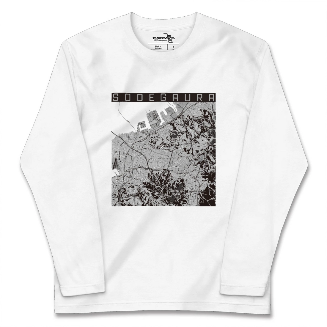 【袖ケ浦(千葉県)】地図柄ロングスリーブTシャツ