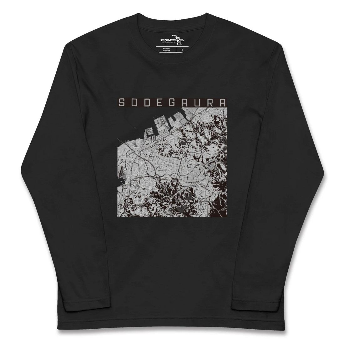 【袖ケ浦(千葉県)】地図柄ロングスリーブTシャツ