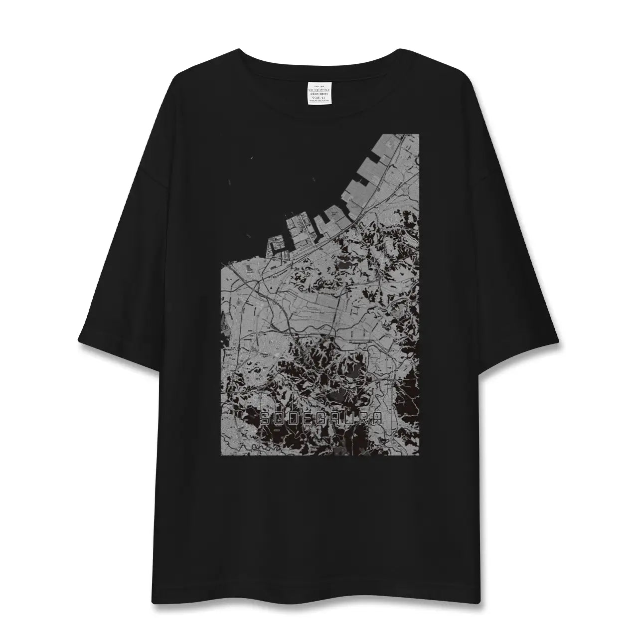 【袖ケ浦(千葉県)】地図柄ビッグシルエットTシャツ