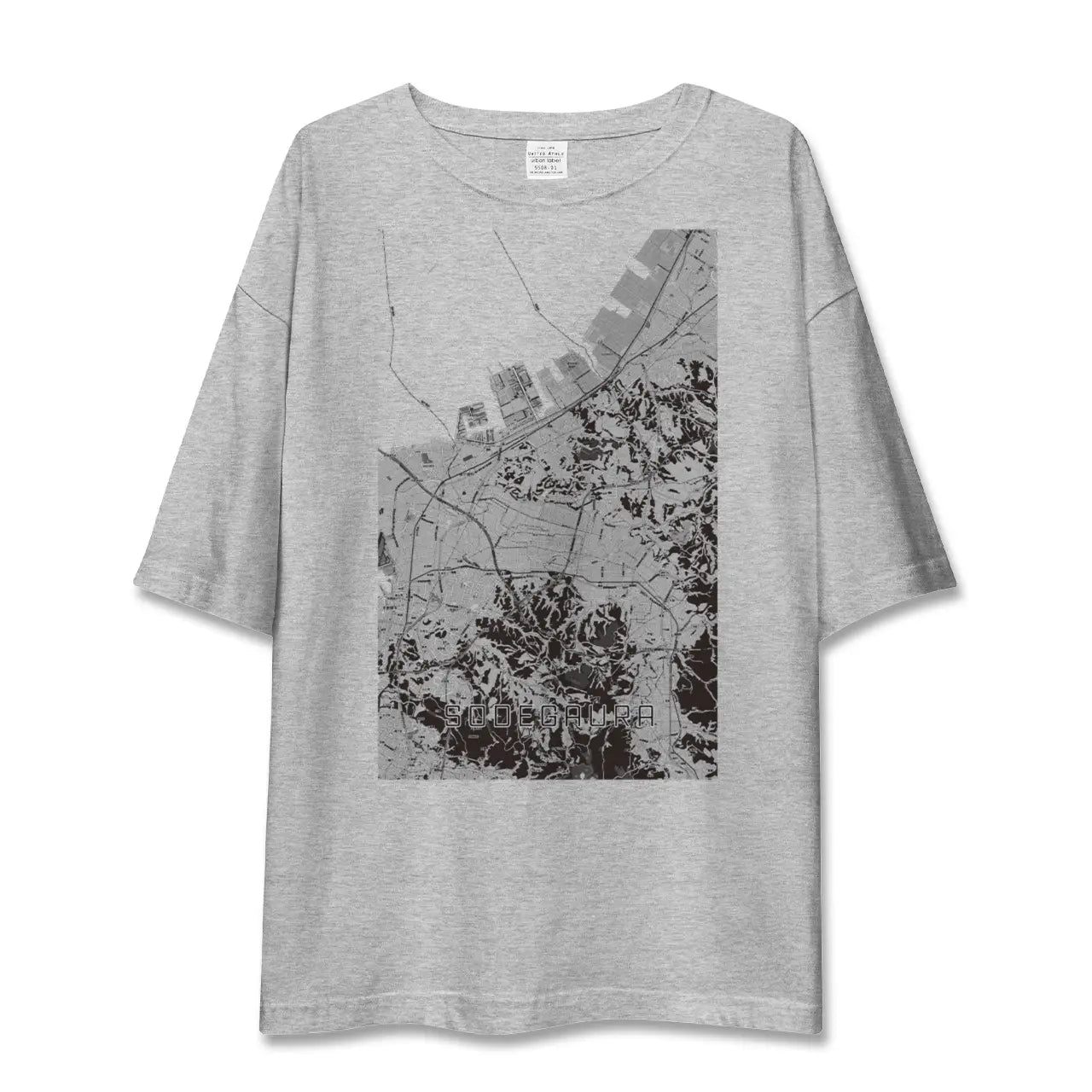 【袖ケ浦(千葉県)】地図柄ビッグシルエットTシャツ