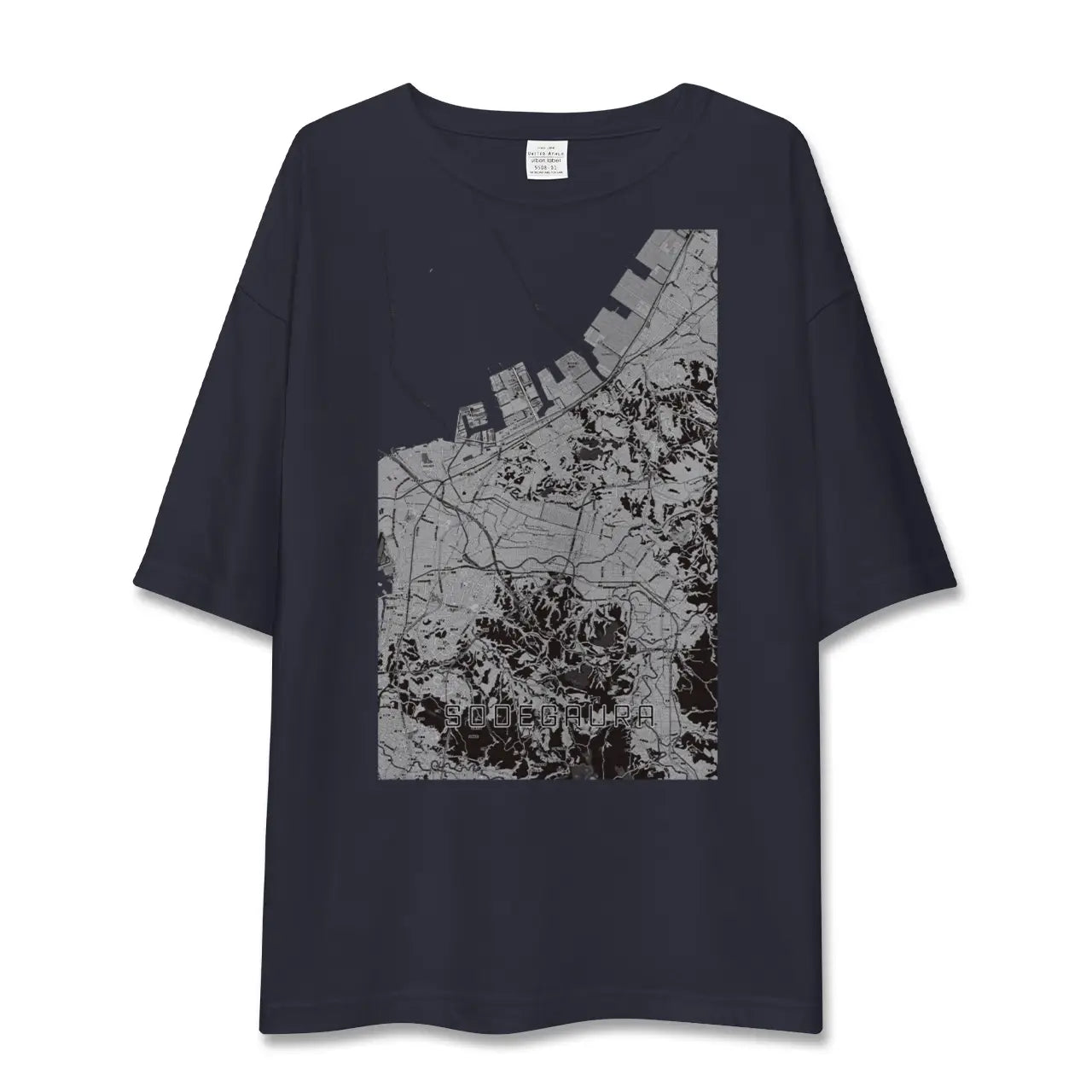 【袖ケ浦(千葉県)】地図柄ビッグシルエットTシャツ