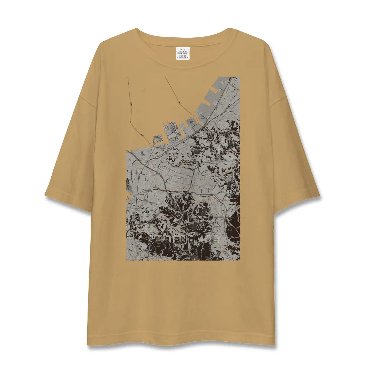 【袖ケ浦(千葉県)】地図柄ビッグシルエットTシャツ