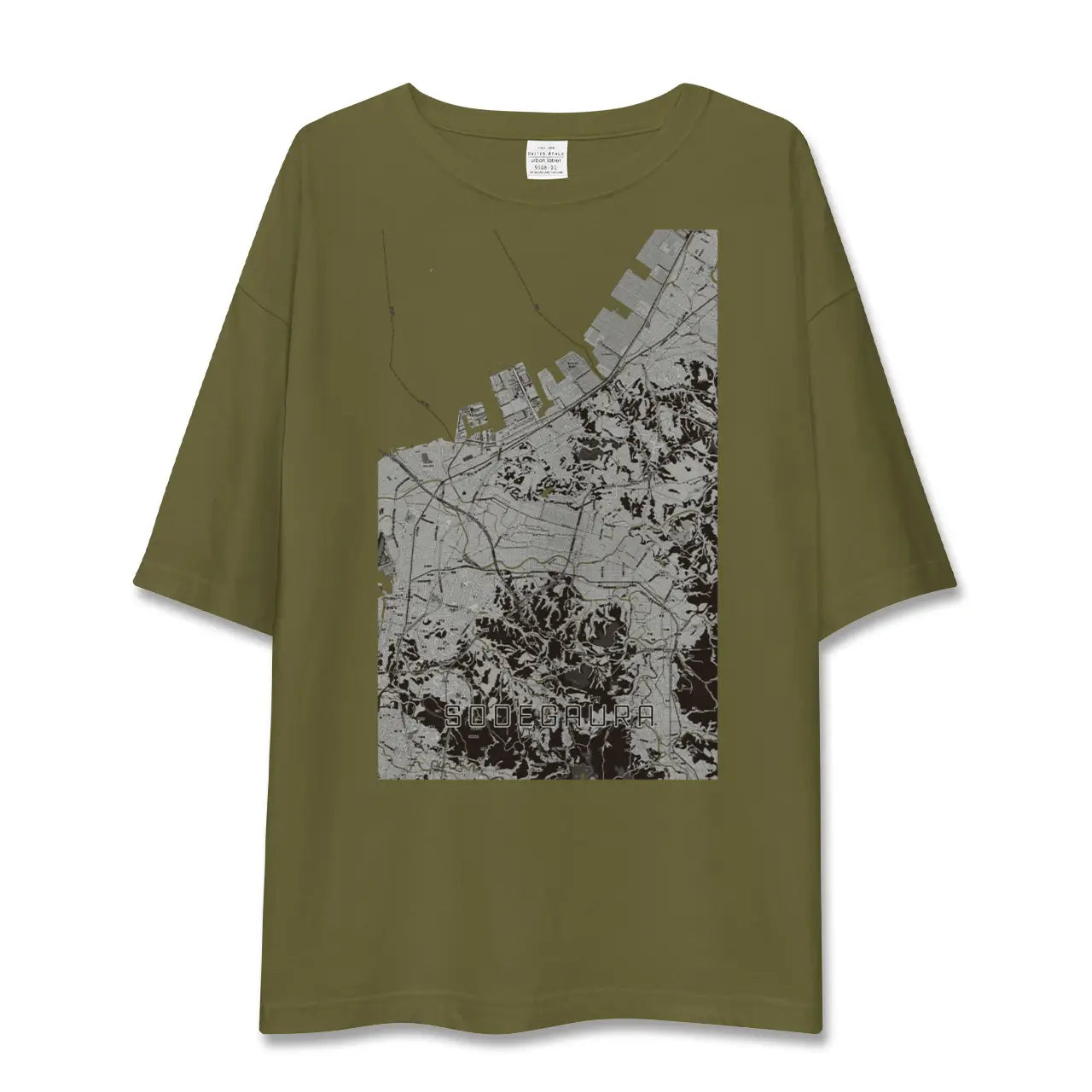 【袖ケ浦(千葉県)】地図柄ビッグシルエットTシャツ