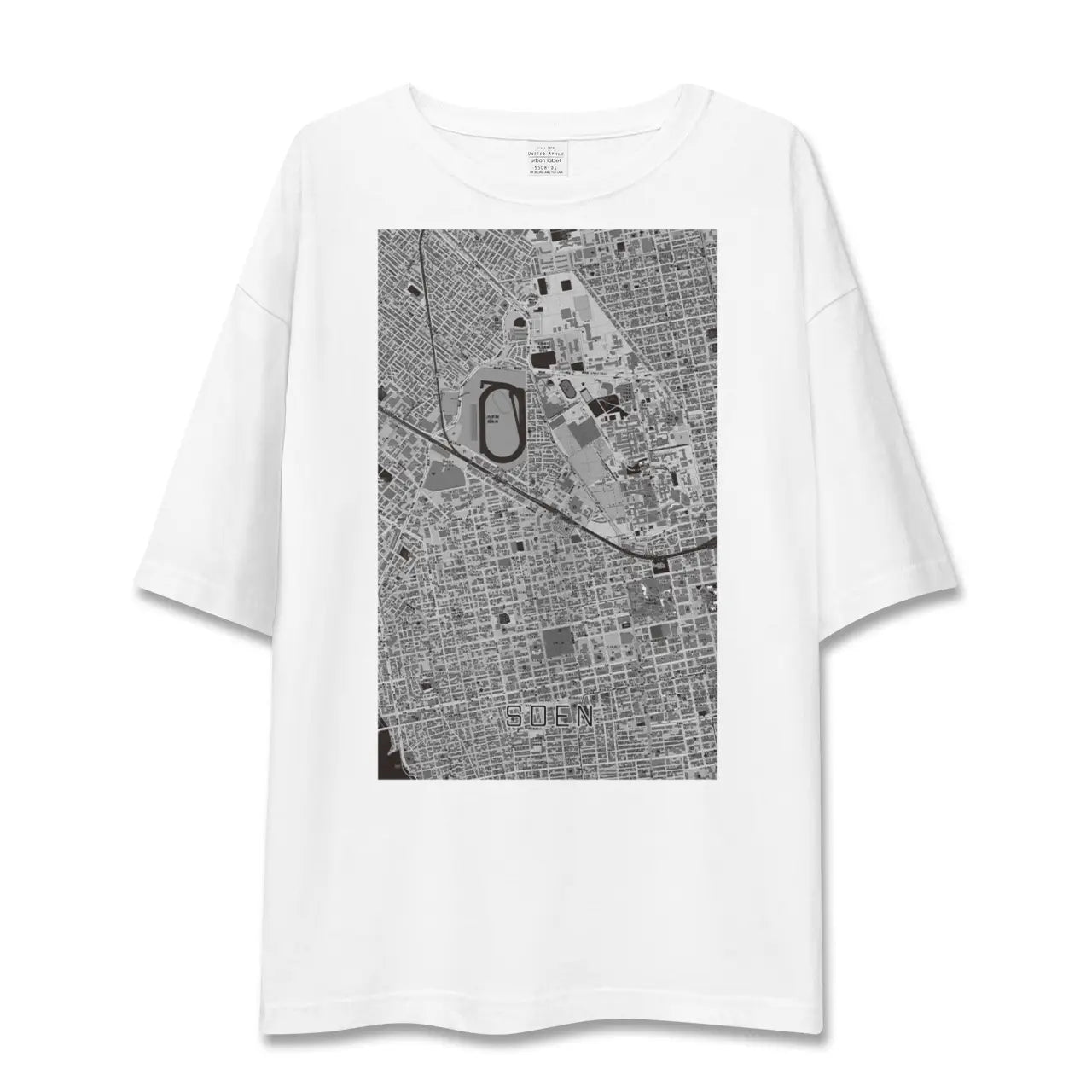 【桑園(北海道)】地図柄ビッグシルエットTシャツ
