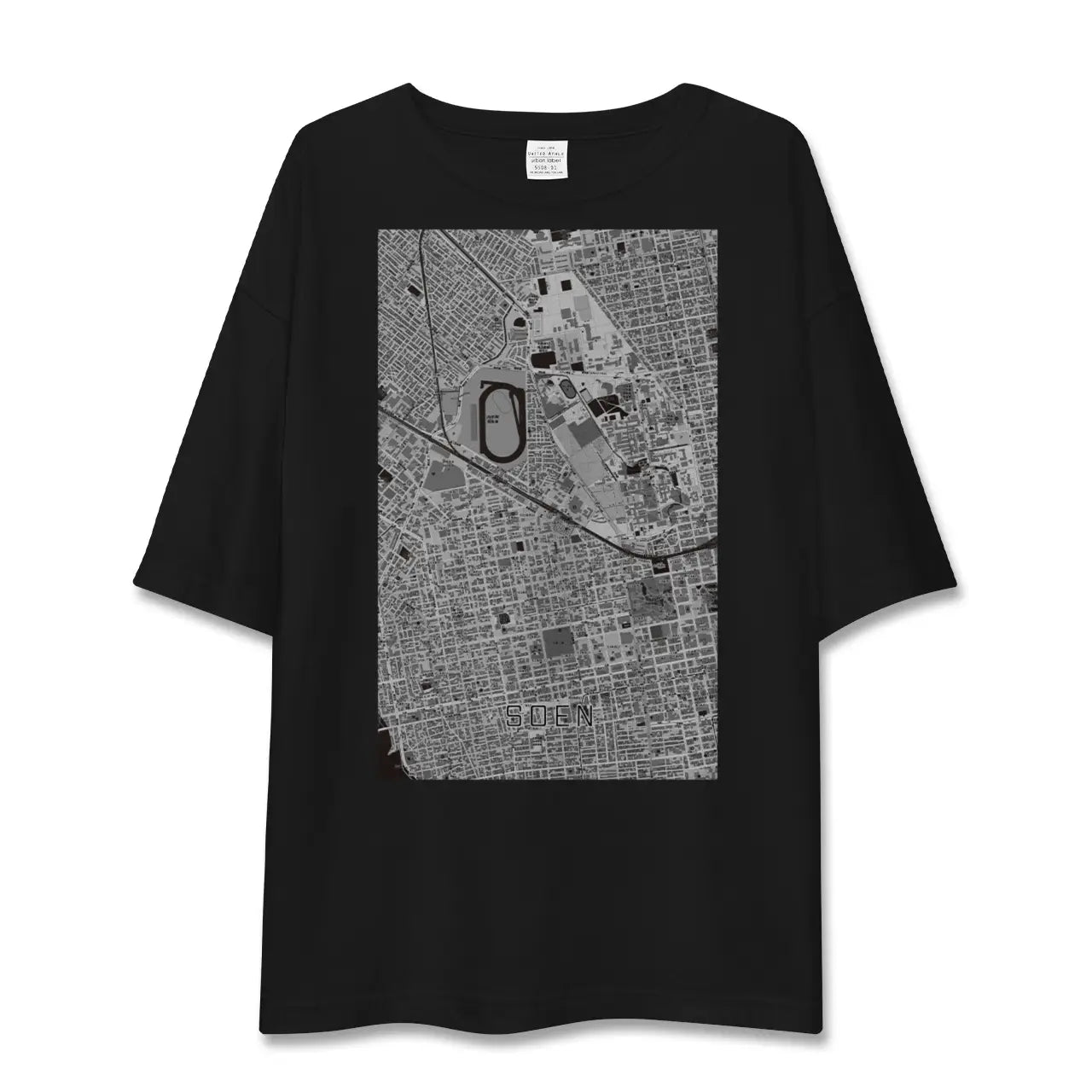 【桑園(北海道)】地図柄ビッグシルエットTシャツ