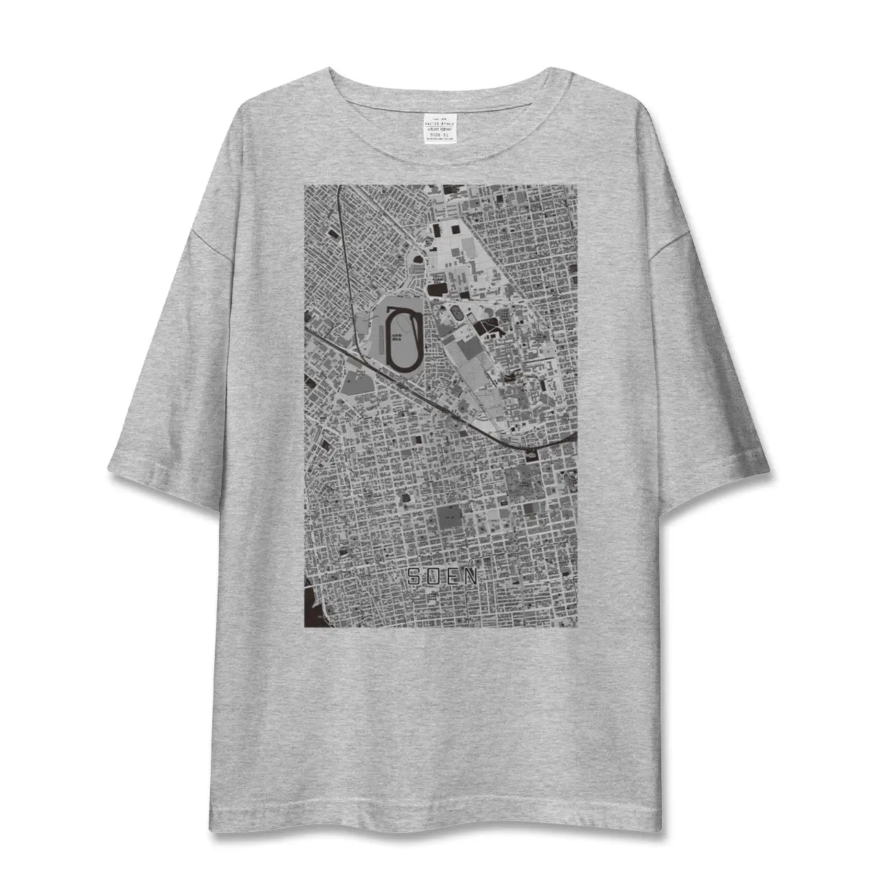 【桑園(北海道)】地図柄ビッグシルエットTシャツ