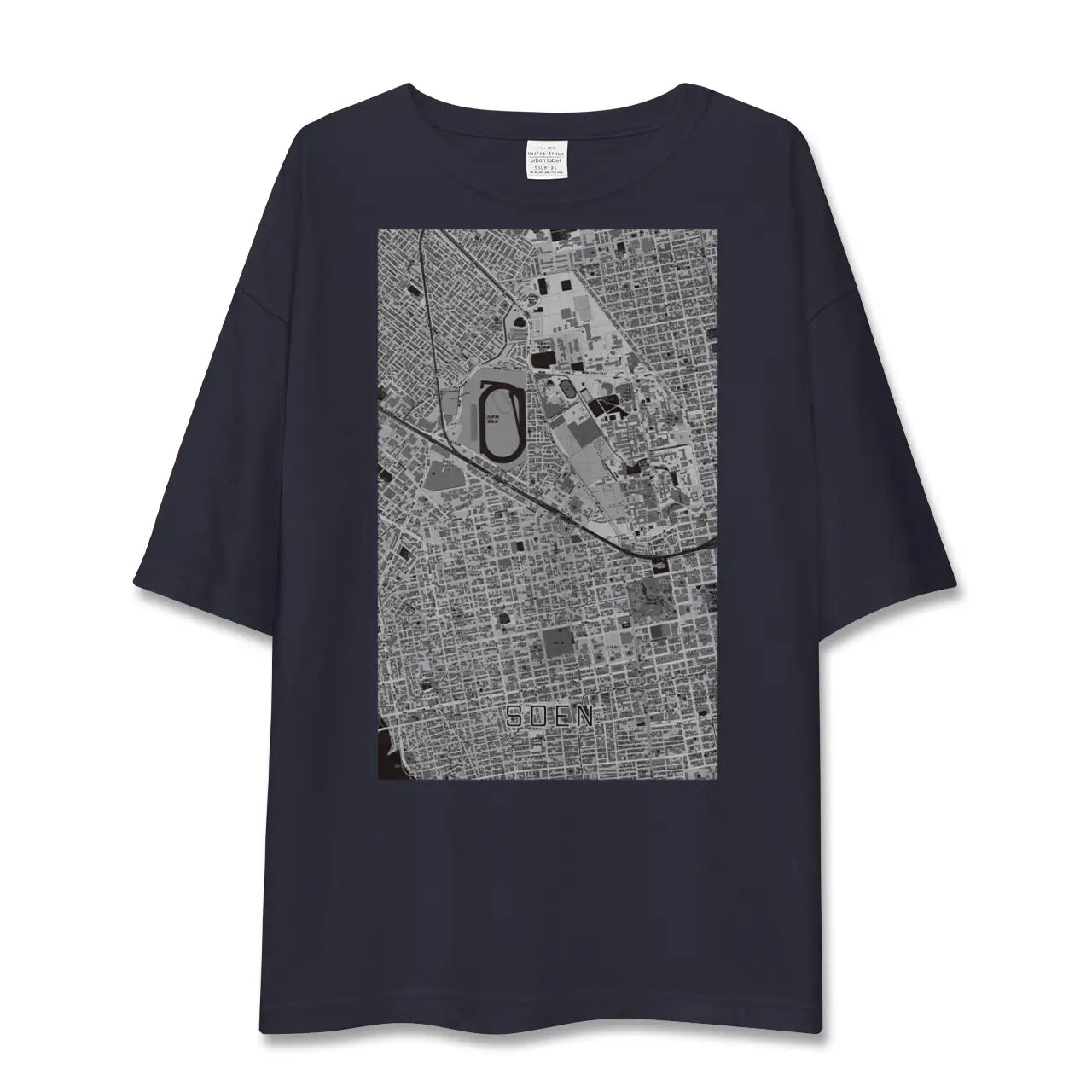 【桑園(北海道)】地図柄ビッグシルエットTシャツ