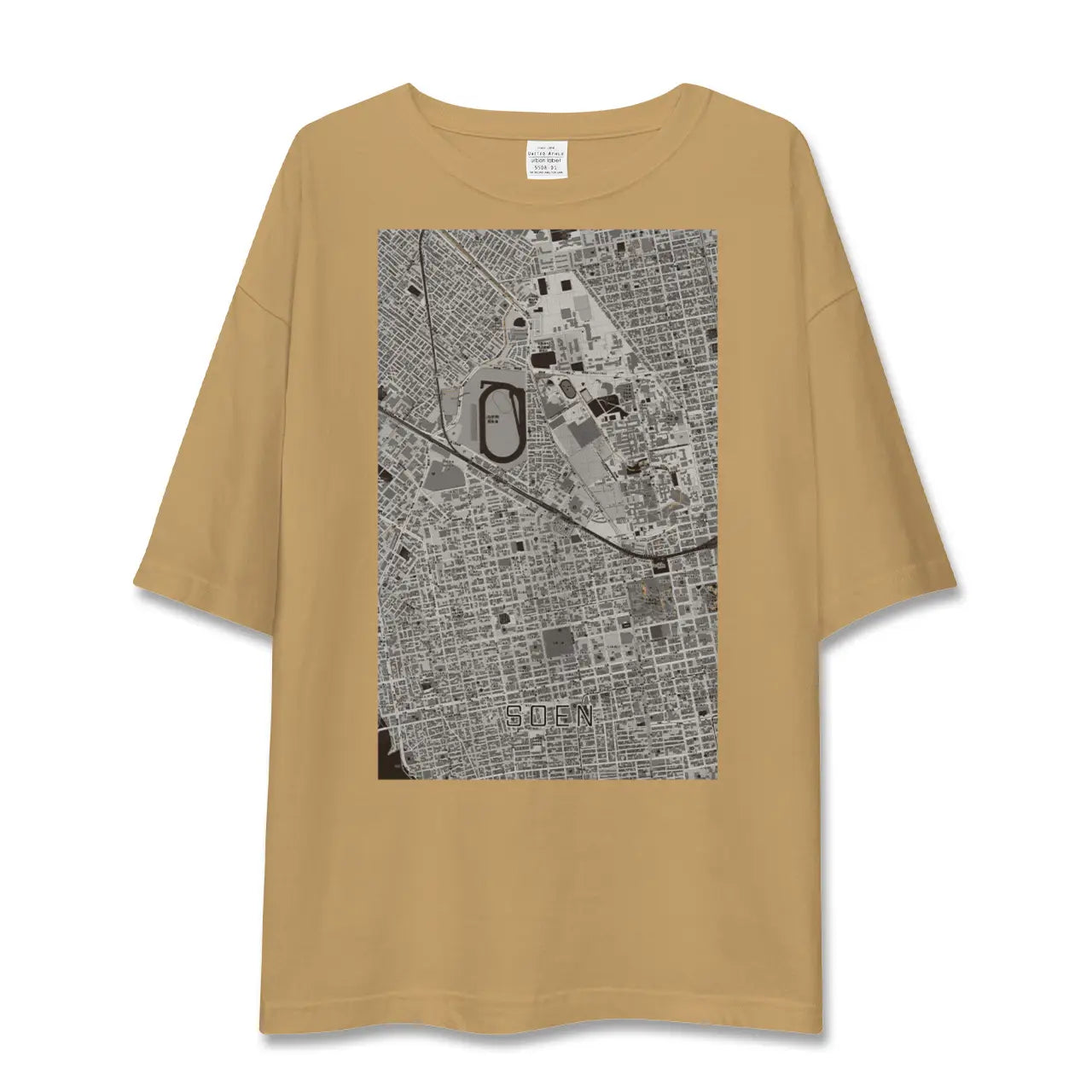 【桑園(北海道)】地図柄ビッグシルエットTシャツ