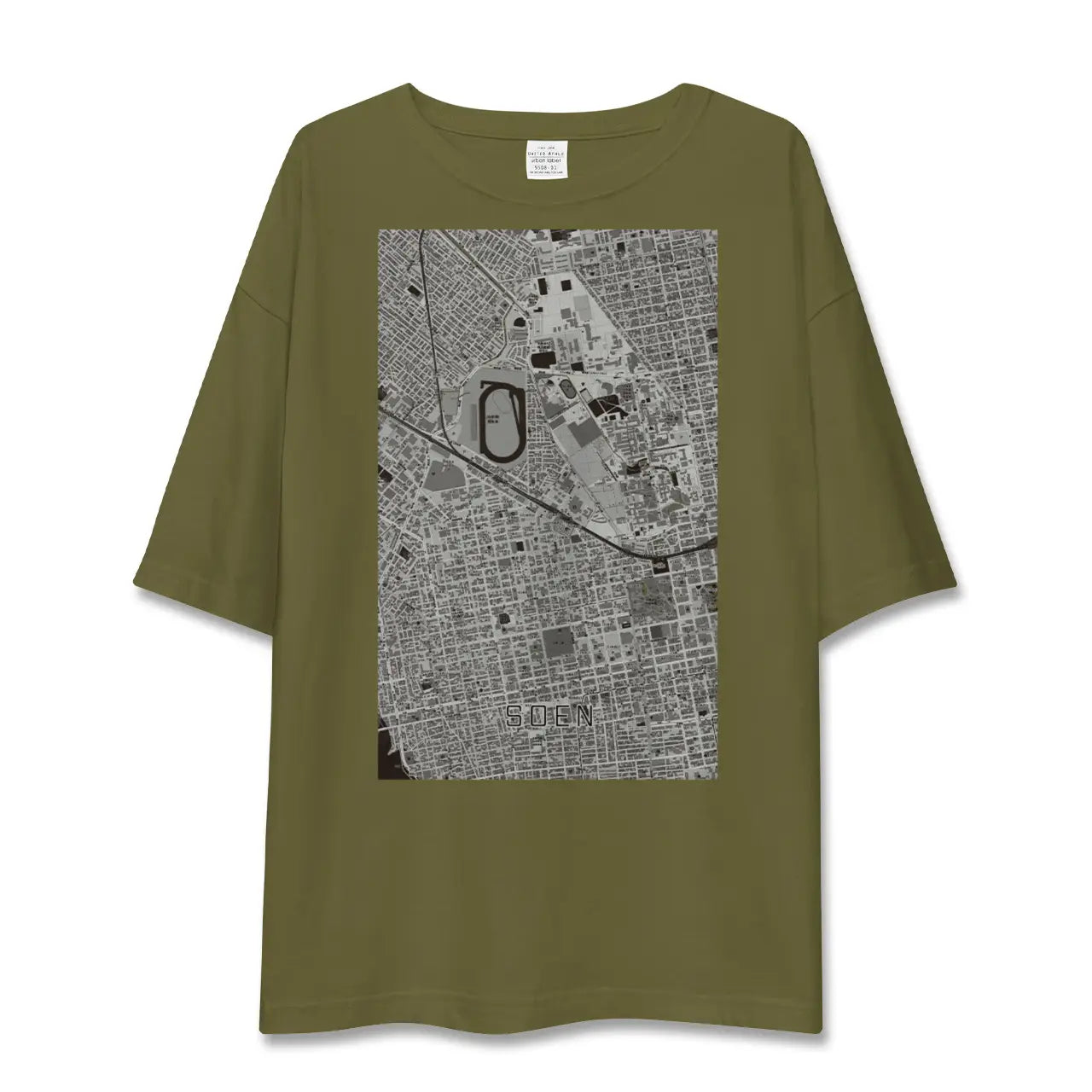 【桑園(北海道)】地図柄ビッグシルエットTシャツ