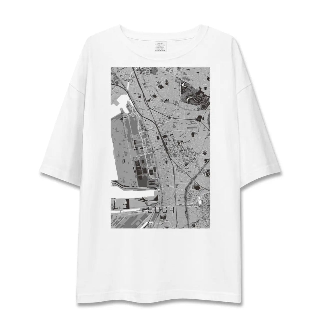 【蘇我(千葉県)】地図柄ビッグシルエットTシャツ