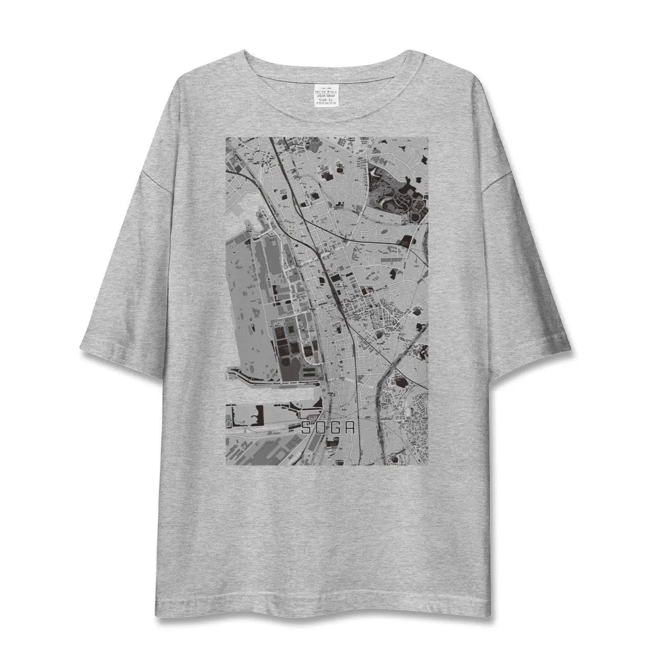【蘇我(千葉県)】地図柄ビッグシルエットTシャツ