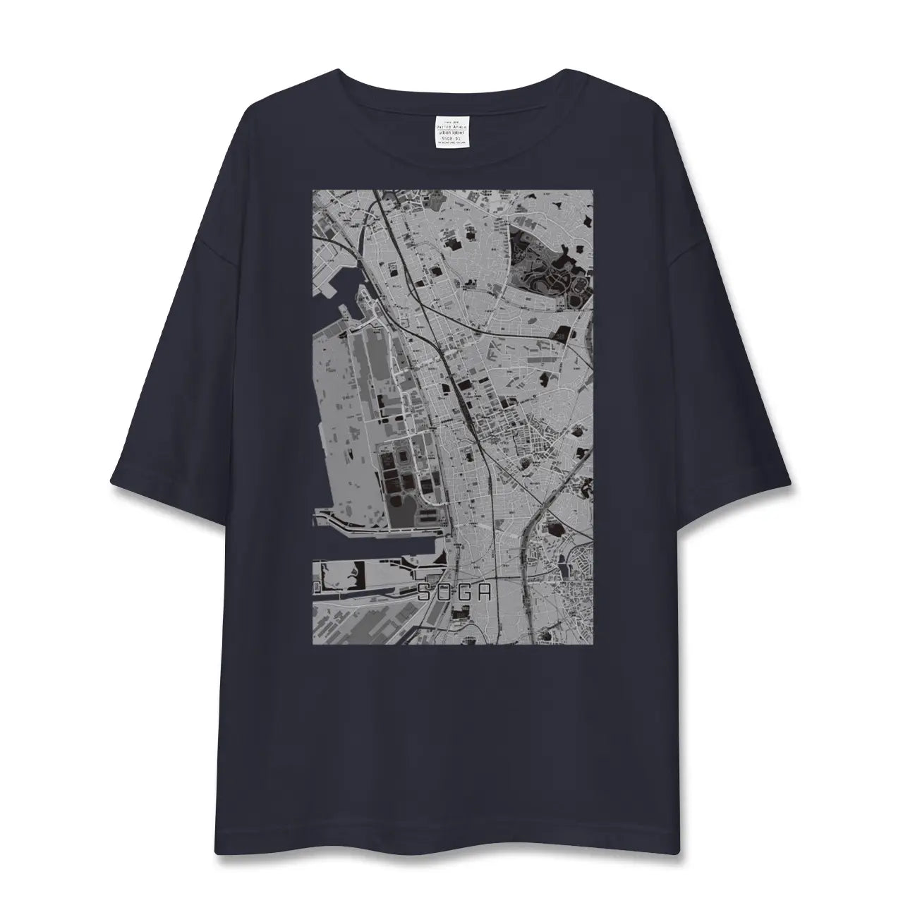 【蘇我(千葉県)】地図柄ビッグシルエットTシャツ