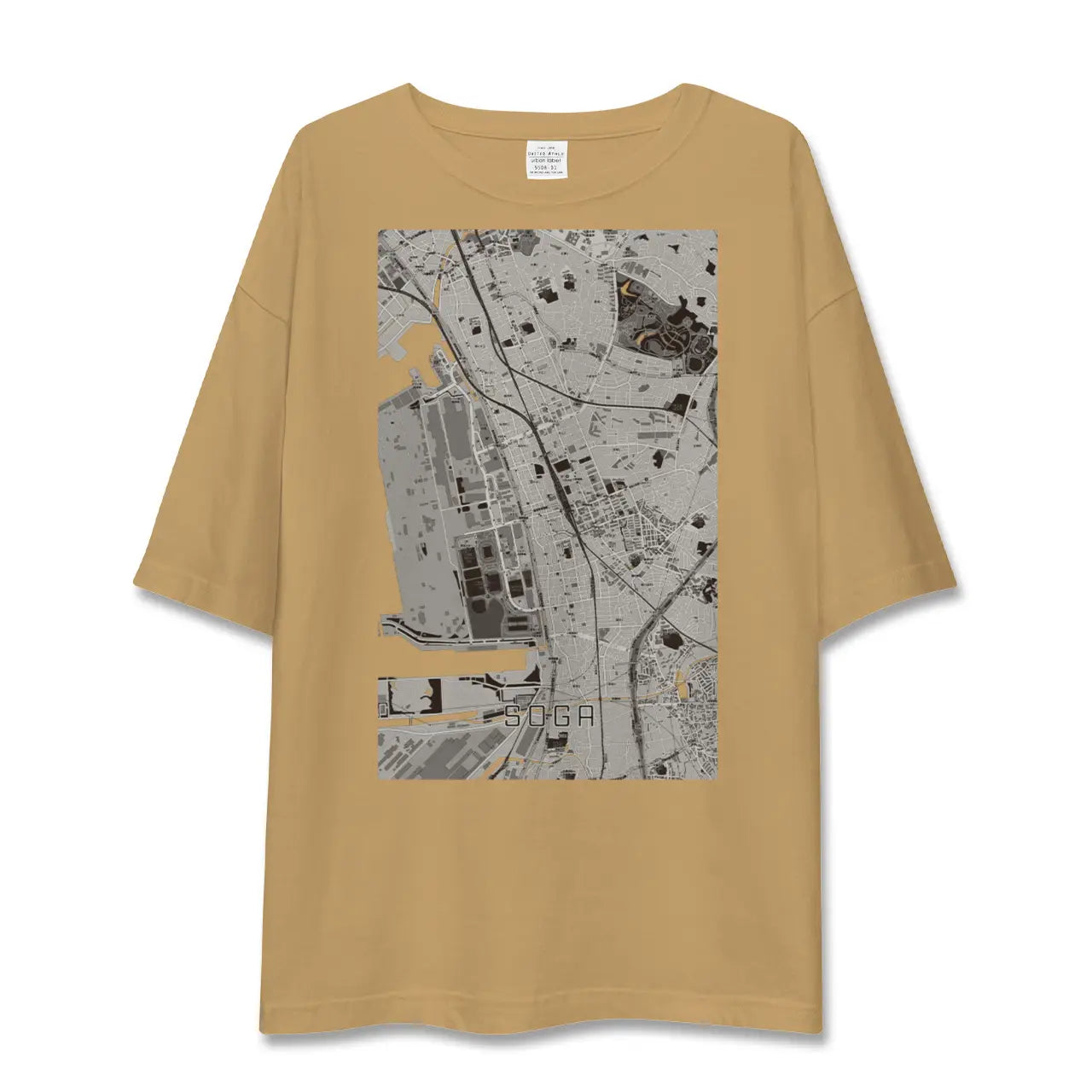 【蘇我(千葉県)】地図柄ビッグシルエットTシャツ