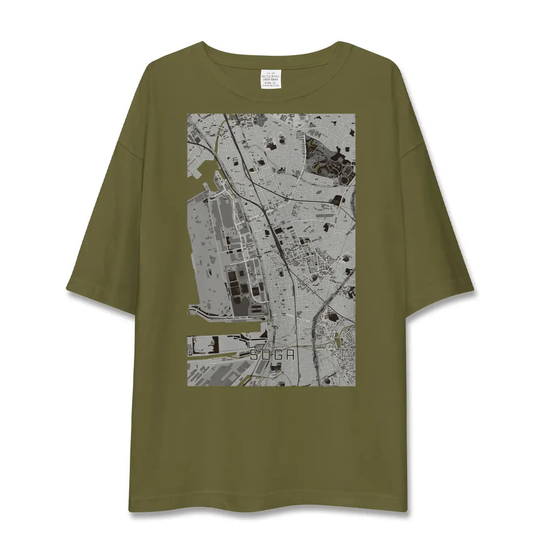 【蘇我(千葉県)】地図柄ビッグシルエットTシャツ