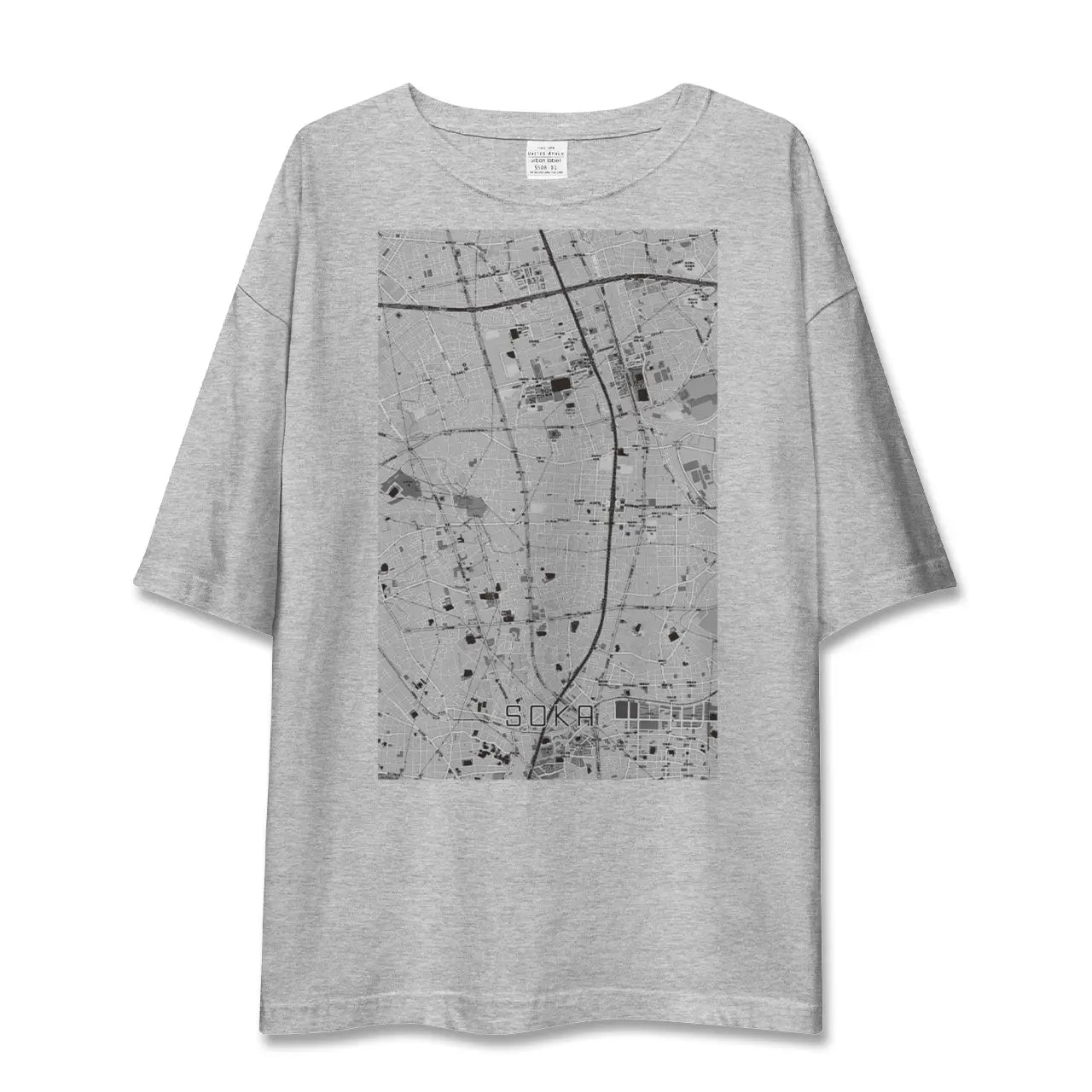 【草加(埼玉県)】地図柄ビッグシルエットTシャツ