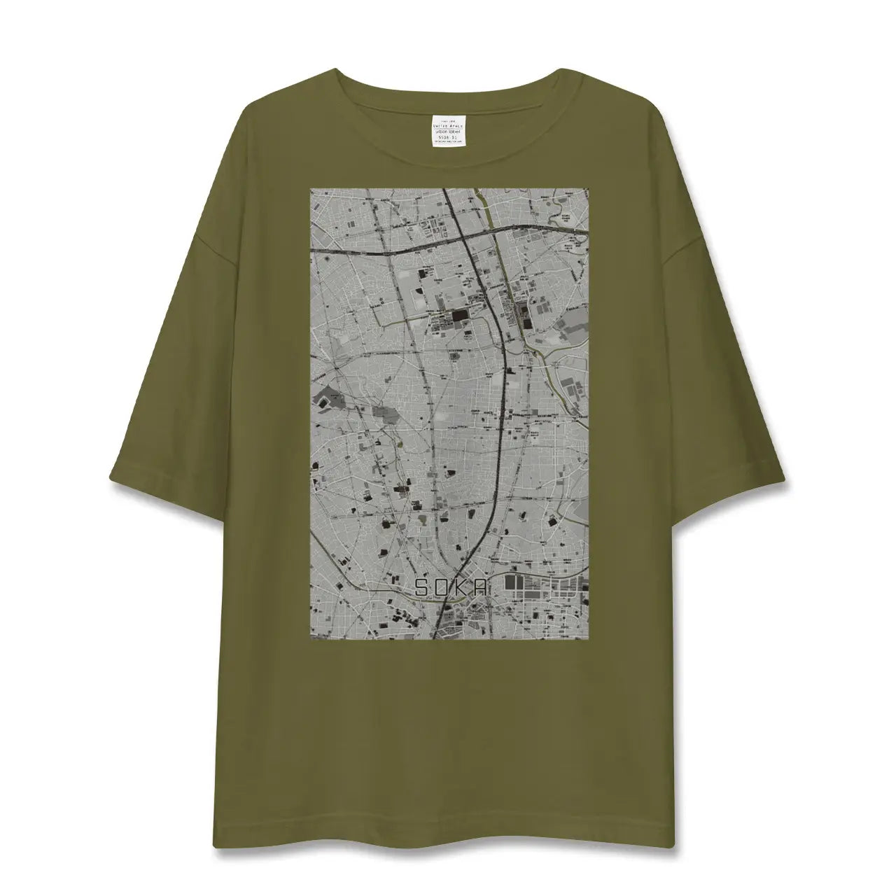 【草加(埼玉県)】地図柄ビッグシルエットTシャツ