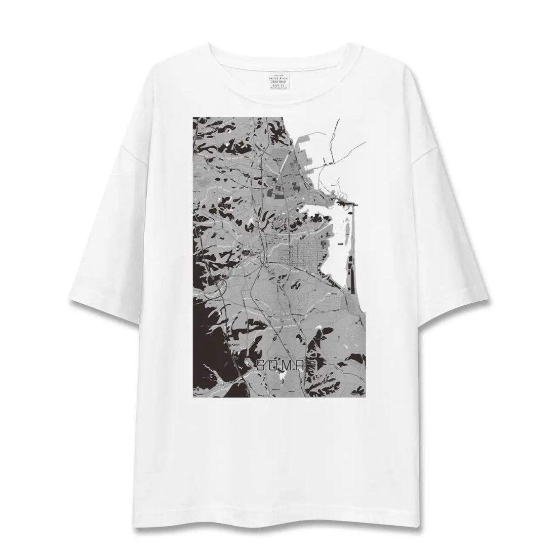 【相馬(福島県)】地図柄ビッグシルエットTシャツ