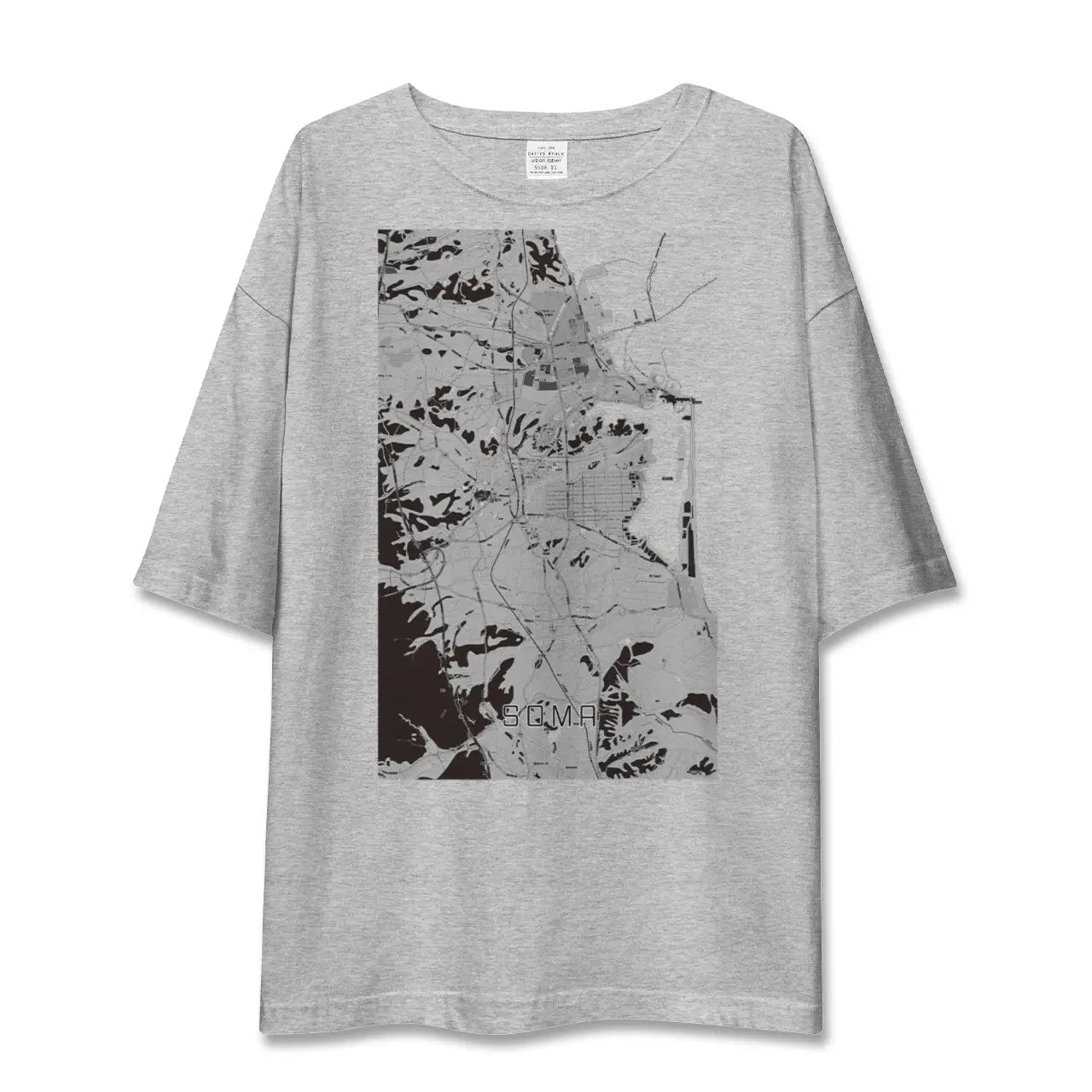 【相馬(福島県)】地図柄ビッグシルエットTシャツ