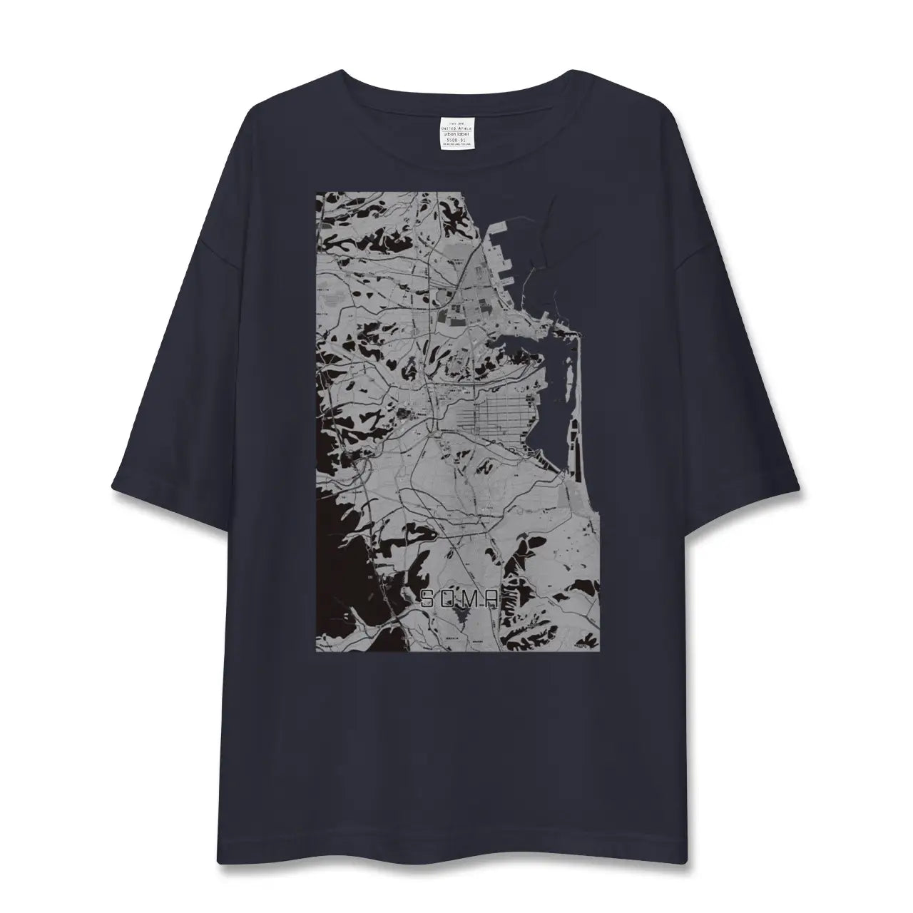 【相馬(福島県)】地図柄ビッグシルエットTシャツ