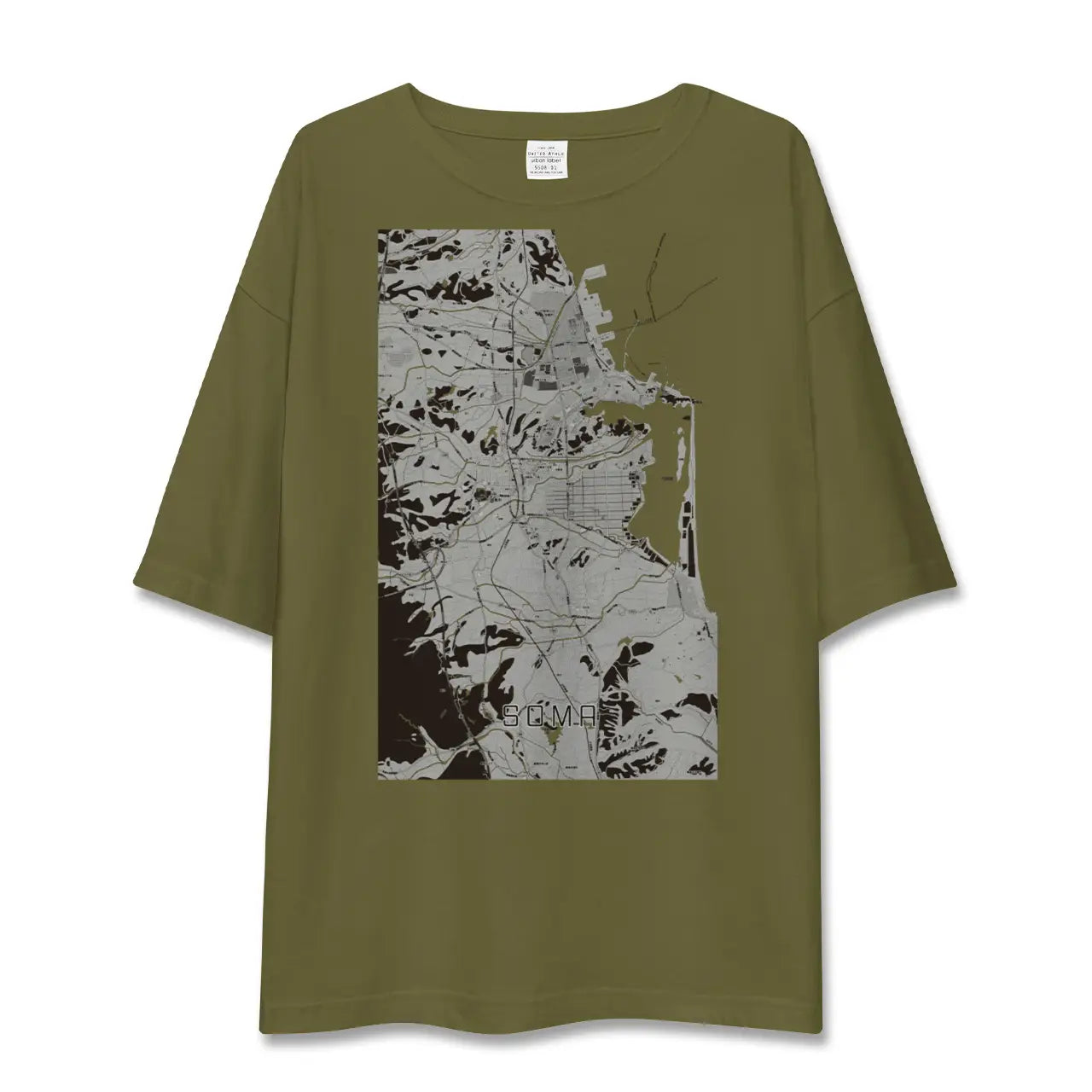 【相馬(福島県)】地図柄ビッグシルエットTシャツ