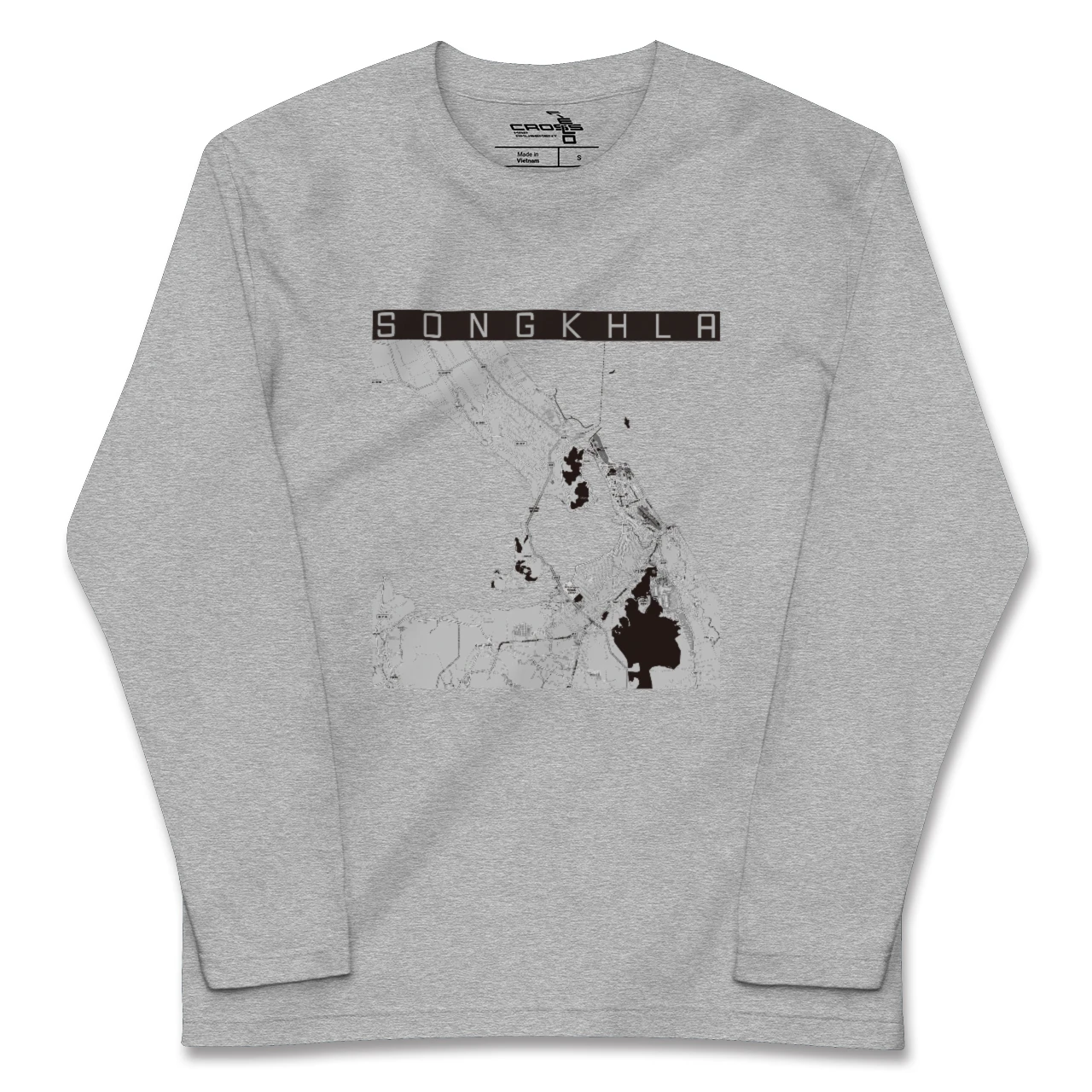 【ソンクラー(タイ)】地図柄ロングスリーブTシャツ