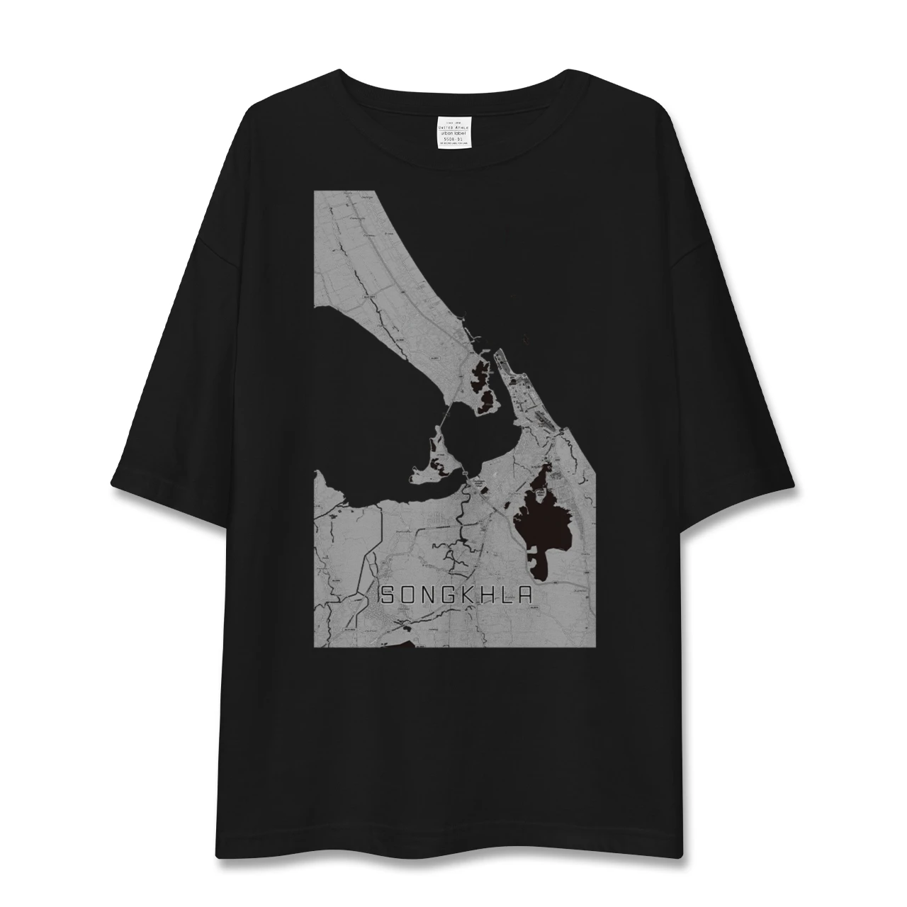 【ソンクラー(タイ)】地図柄ビッグシルエットTシャツ