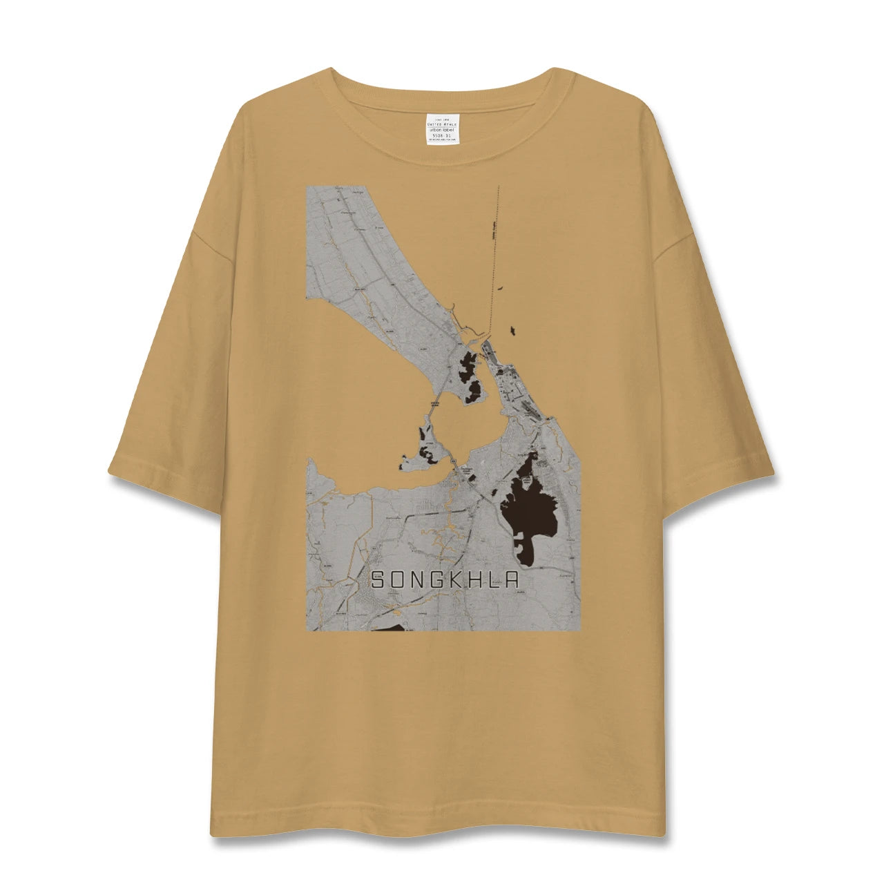 【ソンクラー(タイ)】地図柄ビッグシルエットTシャツ