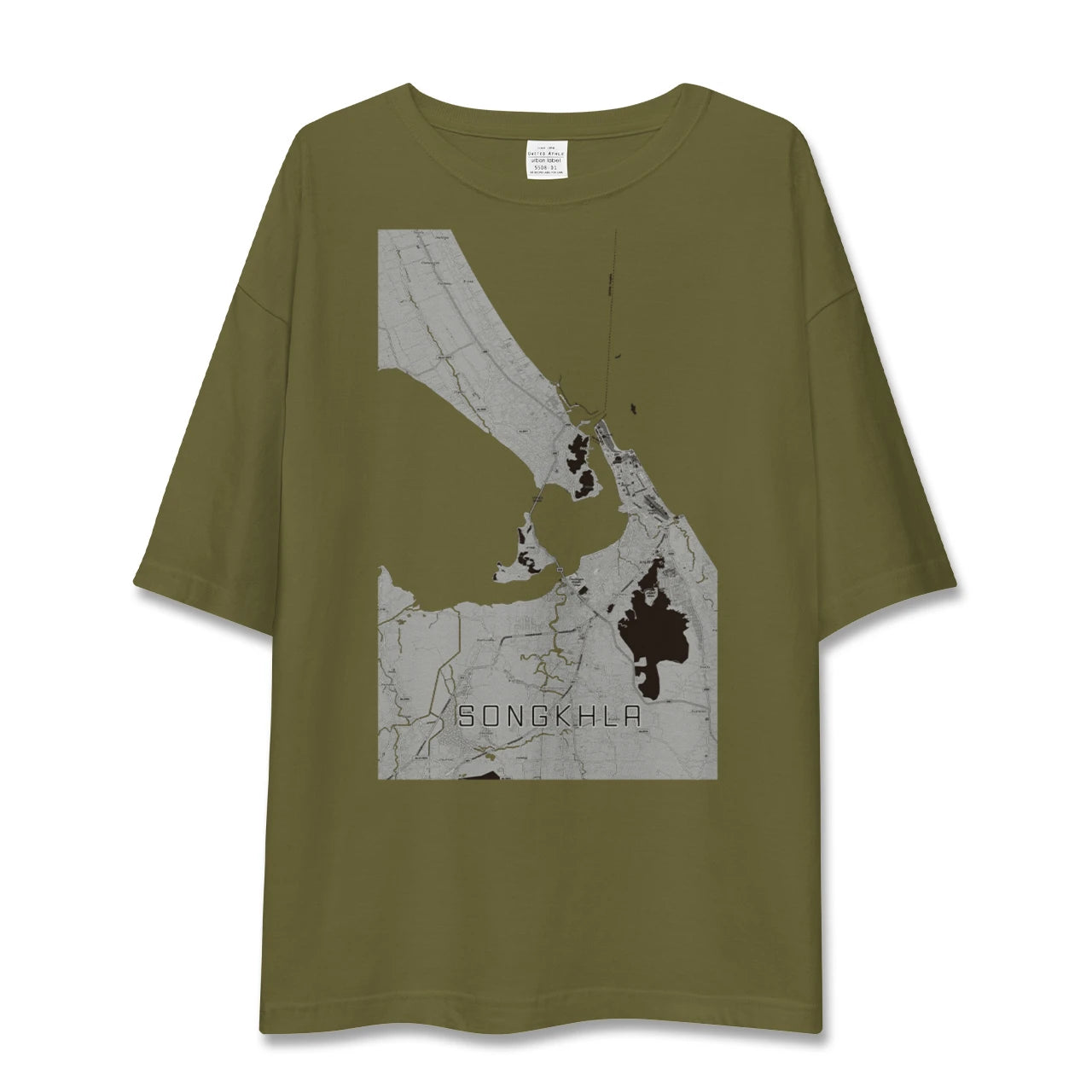 【ソンクラー(タイ)】地図柄ビッグシルエットTシャツ