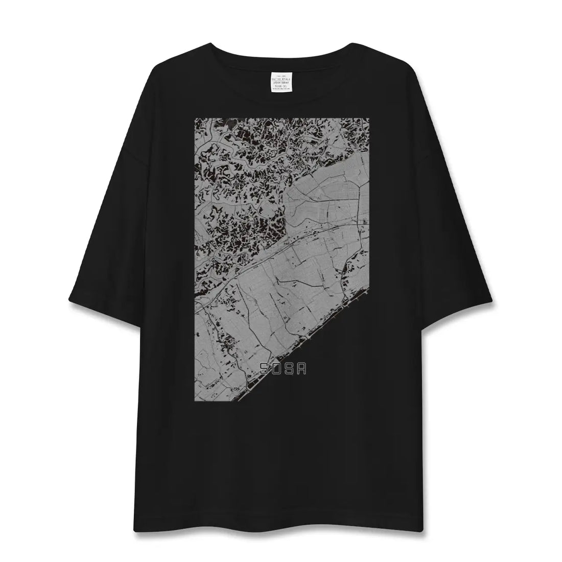 【匝瑳(千葉県)】地図柄ビッグシルエットTシャツ