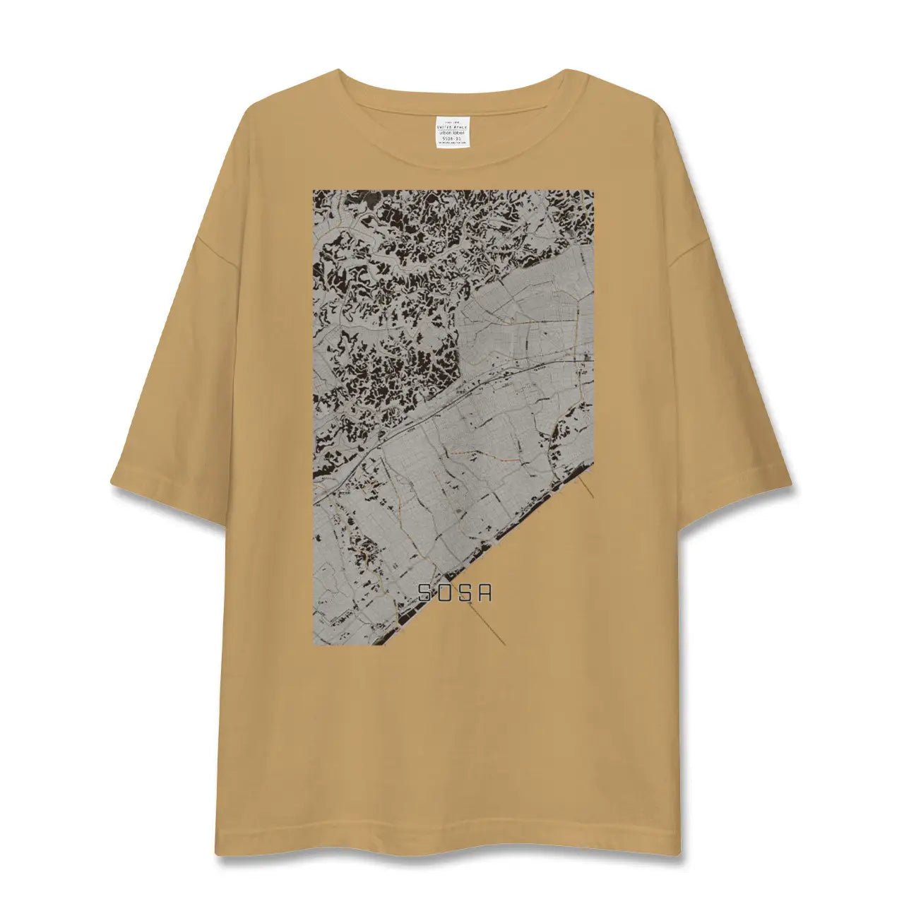 【匝瑳(千葉県)】地図柄ビッグシルエットTシャツ